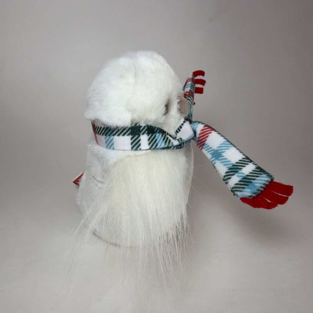 Douglas Cuddle Toy Winter Friends White Owl #9760O Scarf Stuffed Plush Toy - Picture 4 of 6